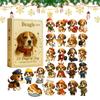 2025 Hund Adventskalender 2D Akryl Sött Djur Nedräkningspynt för Barn Vuxna Julklappar Hem Träd Vägg Påse Berlock
