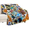 Gaudi Barselona mosaic Throw Blanket No Pilling Soft Warm Blanket for Bed