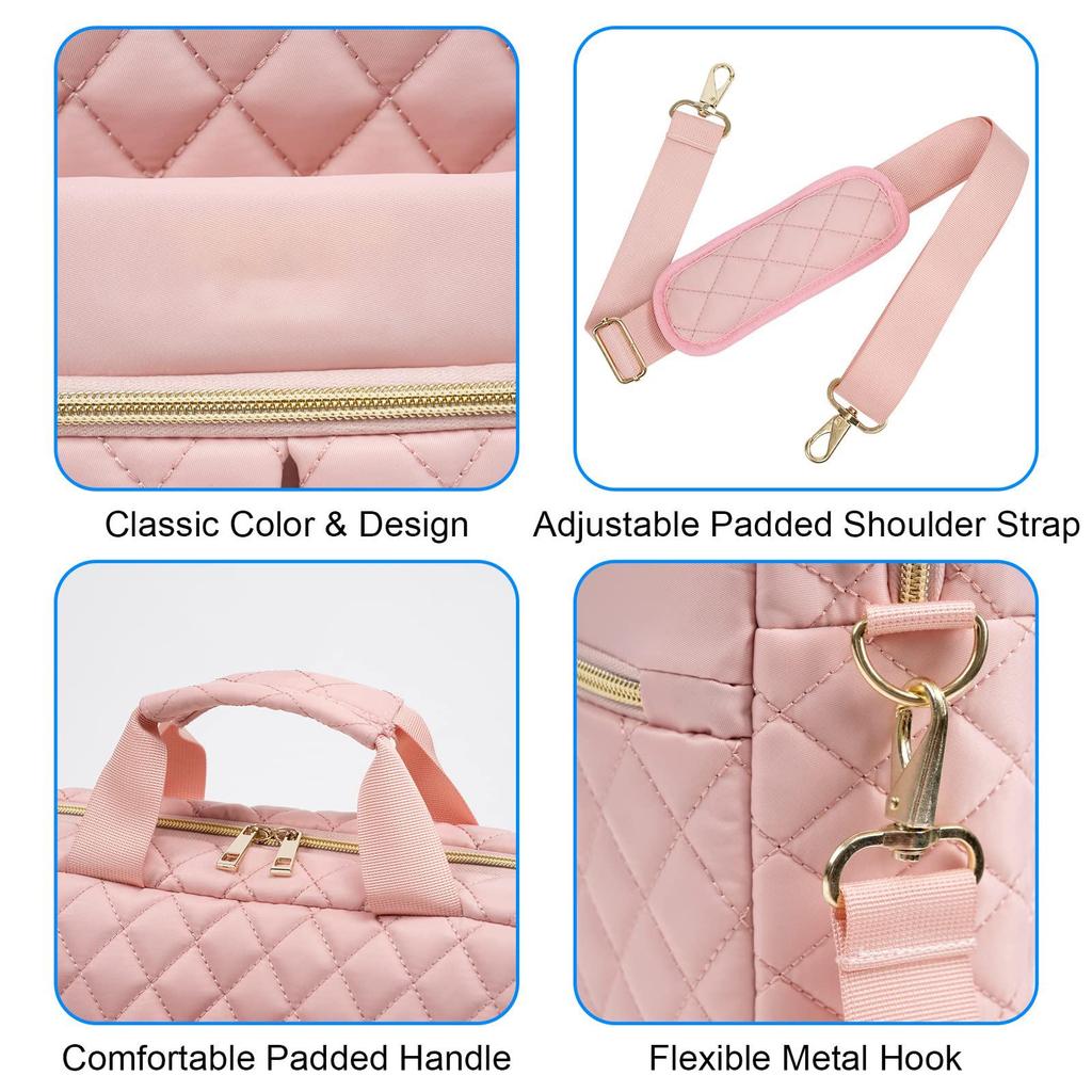 Women's Crossbody Laptop Bag - Single Shoulder Briefcase with Inner Sleeve for 15.6" MacBook Pro