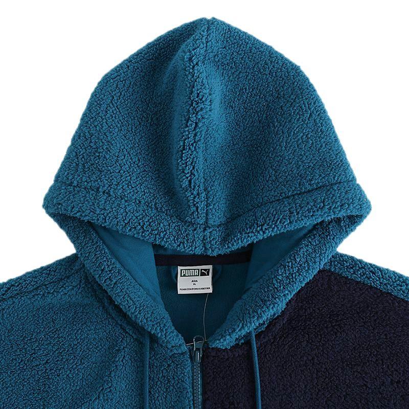 PUMA Retro Block Sherpa Coat Men's Digital Blue Color 530711-36