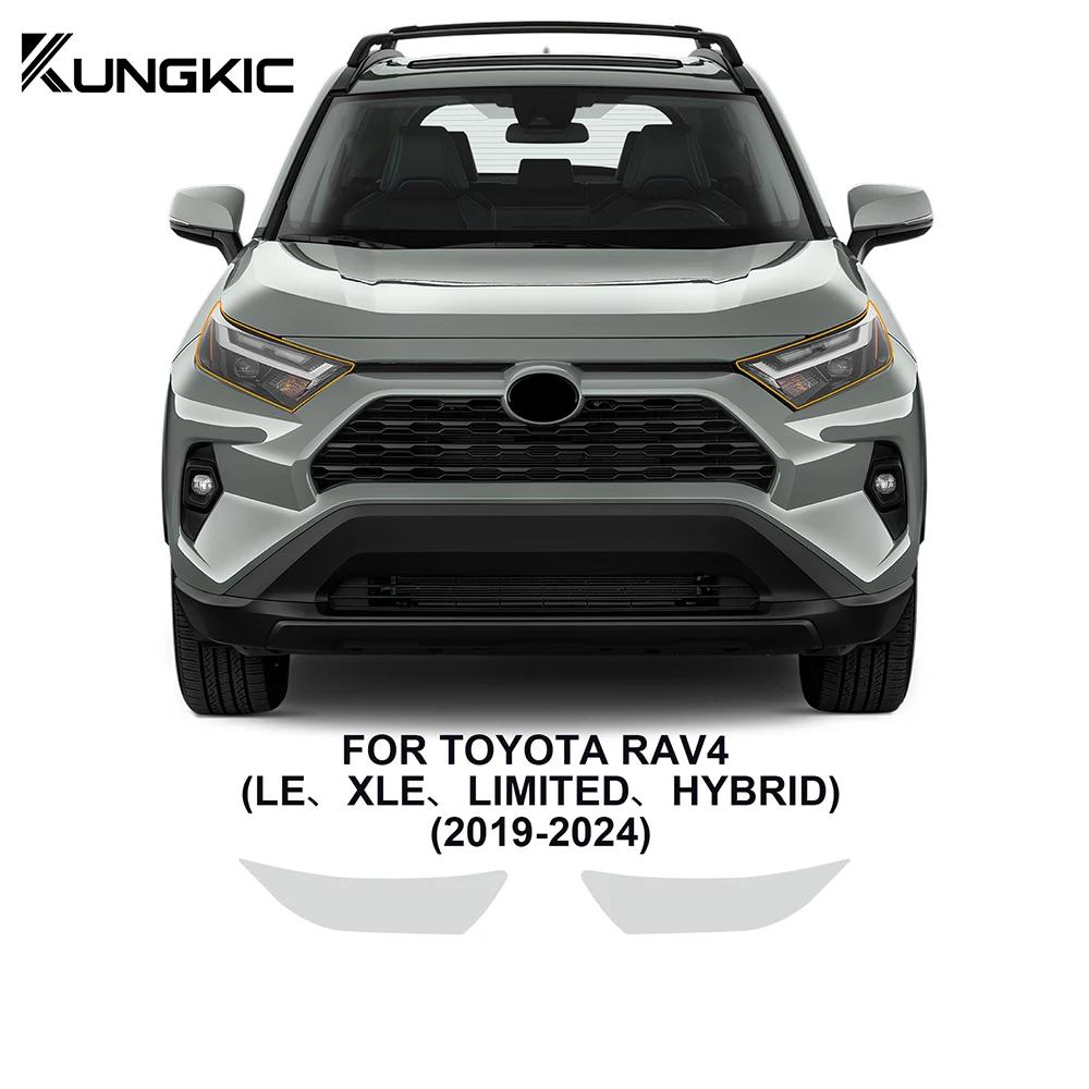 Vorgeschnittene Lackschutzfolie für Toyota RAV4 Hybrid XA50 2019-2024 Scheinwerfer vorne Klar TPU PPF
