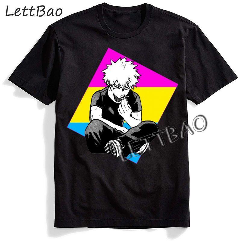 Japanese Anime My Hero Academia T Shirt Men Kawaii Summer Tops Graphic Tees Cool