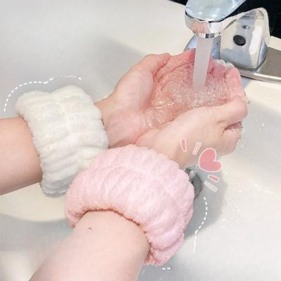 Anti-splash Wrist Strap for Washing Hands, Moisture-proof and Sweat-absorbing Hair Band for Washing Cuffs, and Plush Hair Band for Sports Women