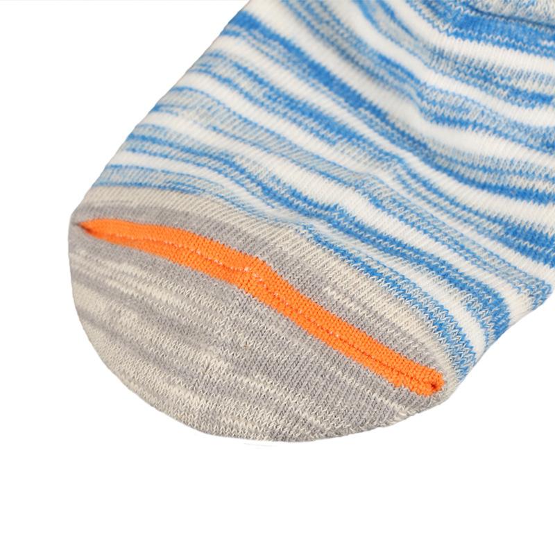 Spring and Summer Anti-drop Combed Cotton Striped Boat Socks for Men, Silicone Anti-slip Socks and Invisible Socks