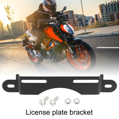 Motorcycle License Plate Holder Sturdy Replacement Black Number Plate Bracket for
