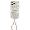 Lux Shell Texture Camellia iPhone 17 Pro Max Case with Apple 16 Rhinestone Bracelet for 15 PM