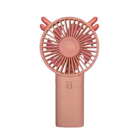 Handheld Fan Cartoon Cat Ear Design Adjustable Wind Speeds Battery Operated Pocket Fan Quiet Low-Noise Motor Cooling Fan