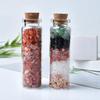 Natural Crystal Drift Bottle Decor with Pink White Purple Stones