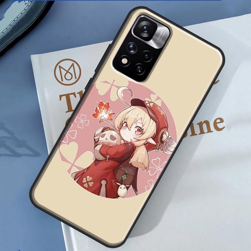Genshin Impact Klee Case For Xiaomi Redmi 14C 13C 10C 12C Redmi Note 13 14 Pro 12 11 9 10 9S 10S 11S 12S Cover