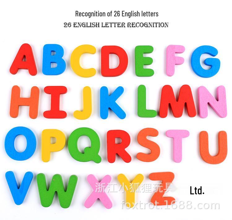 Children's Wooden Alphabet & Picture Cards for Early Education