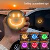 Smiley Face Triangle Solar Neon LED Light for Car Interior Atmosphere – Six Colors