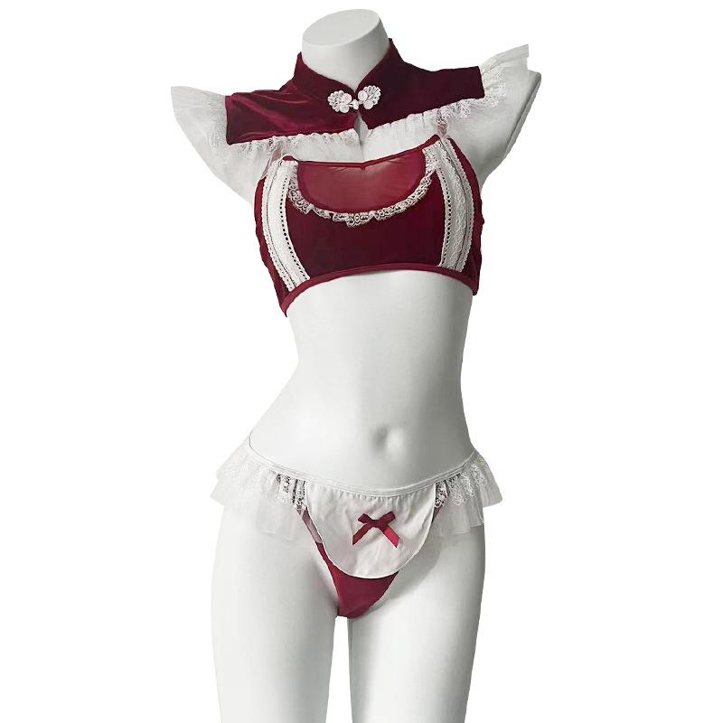 “Pure & Sexy Christmas Bunny Temptation Lingerie Set: Quick-Release Battle Robe”