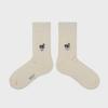 FEM Schnauzer Puppy Embroidered Socks - Ivory