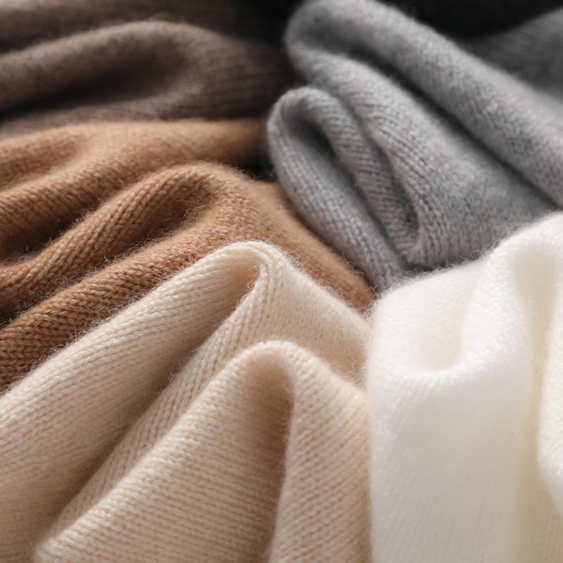 Winter 100% Cashmere Knitted Unisex Warm Hat High Quality Solid Leisure Sleeve Hat Men's And Women's High Quality Hat