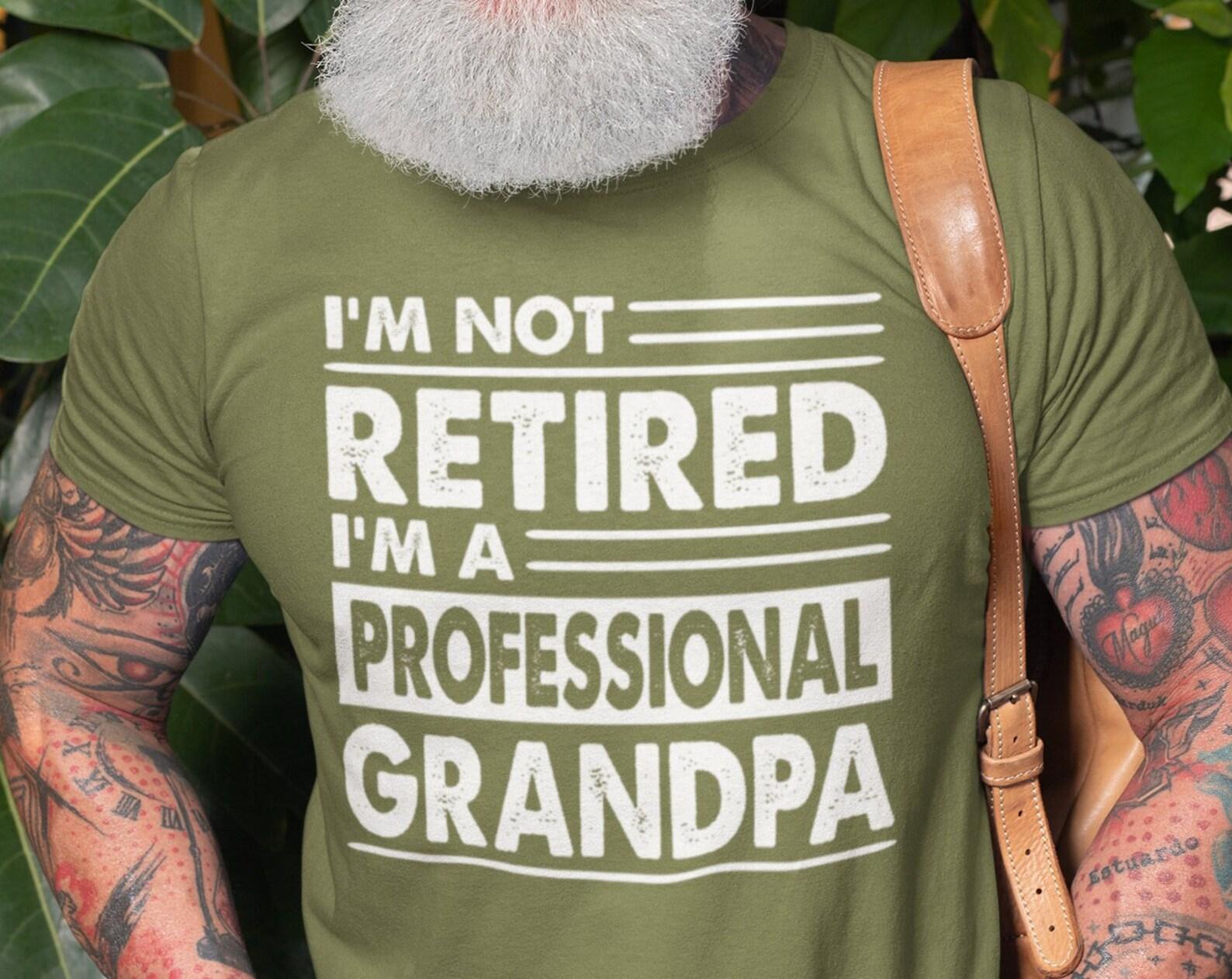 Funny Grandpa Retirement T-Shirt: Professional Grandpa Tee S