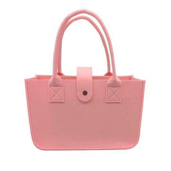 Women Handbag Portable Handle Solid Color Large Capacity Rectangle Gift Thickened Felt Ladies Tote Bag Purse