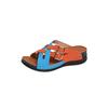 Large Size Color Matching Slippers Women's New Fish Mouth Thick Bottom Fashion Belt Buckle One-word Cool Slippers