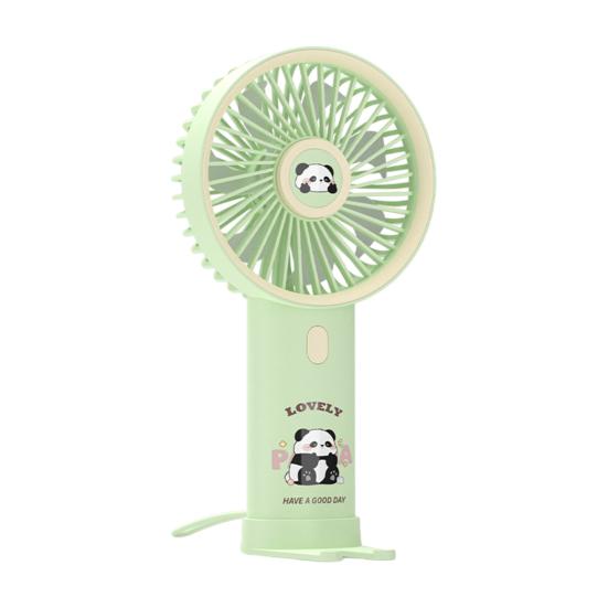 Handheld Fan USB Rechargeable 3-Speed Cute Personal Mini Fan with LED Light A