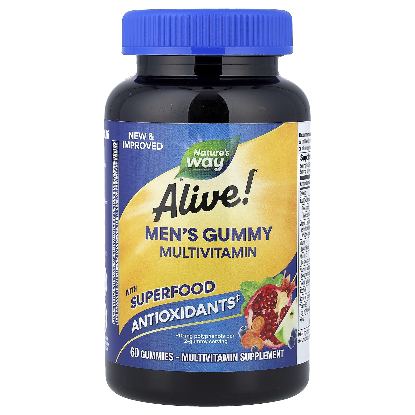 

Nature S Way, Alive!® Men s Gummy Multivitamin, Fruit Flavor, 60 Gummies
