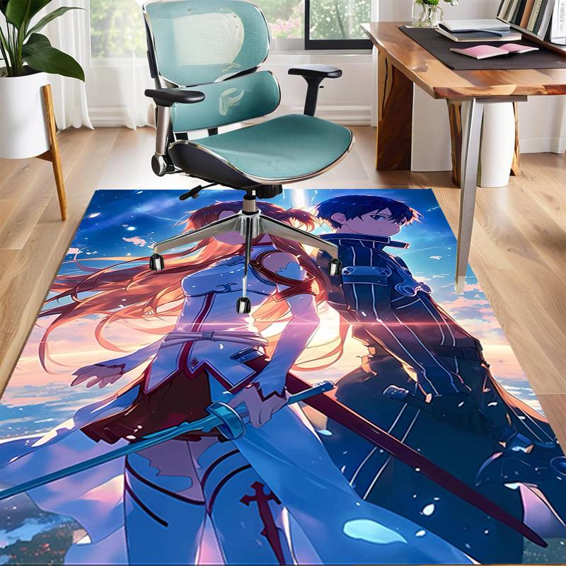 1pc Sword Art Online2 Design Area Rug - Non-Slip, Soft & Cozy Floor Mat for Living Room, Bedroom, Office - Indoor/Outdoor Decorative Carpet