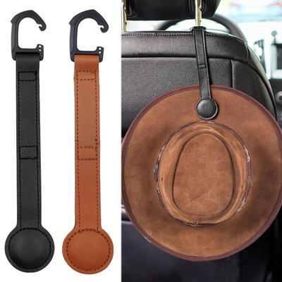 Support de Chapeau de Cowboy en Cuir PU pour Camion Maintient la Forme du Chapeau Gain de Place Clip Magnétique pour Casquette Portable Multifonctionnel Support de Chapeau de Cowboy