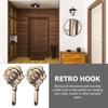 4set Curtain Hooks Holdbacks Decorative Bronze Rose Wall Hangers Retro Tiebacks for Drapes Bedroom Bathroom Accessories