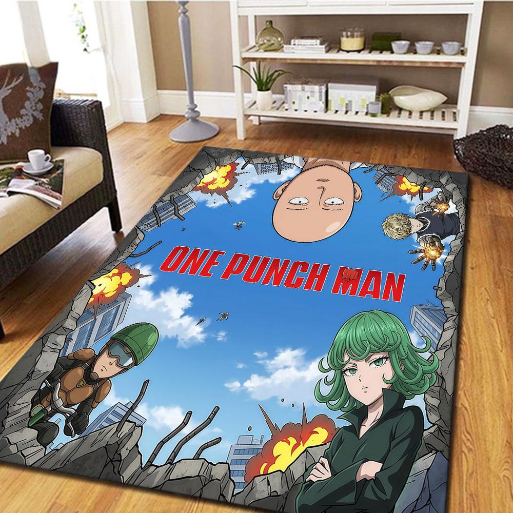 One-Punch Man Man Pattern Carpet for Sofas Beds Play Floor Carpet Halloween Gifts Holiday Present HE210