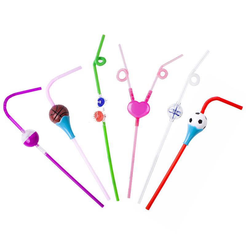 

Creative Sports-Themed Disposable Straws: Football & Basketball Designs for NBA or World Cup Drinks