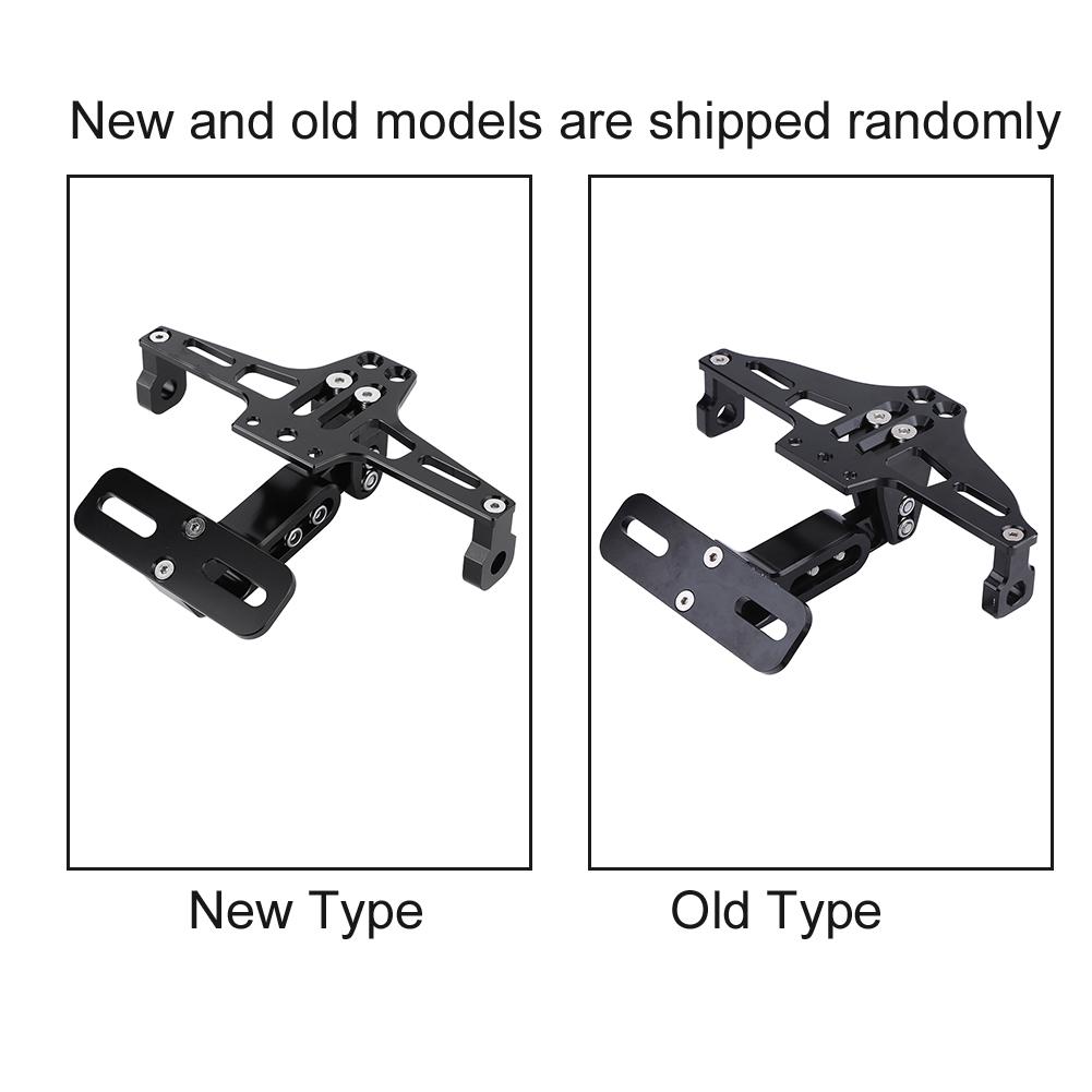 Motorcycle Adjustable Aluminum License Number Plate Frame Holder Bracket with Light