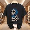 T-shirt Unisex Estiva Retrò con Stampa Dalmata per Donna e Uomo in Cotone Traspirante a Maniche Corte Top Oversize
