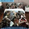 1PC Assass Warrior 3pcs Bedding,Including 1pc Duvet Cover And 2pcs Pillowcases Perfect for Christmas,Ideal for Bedroom, Dormitory