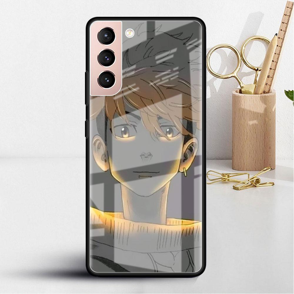 Glashülle für Samsung Galaxy S22 S20 FE S21 5G S10 S9 Plus Note 10 20 Lite Gehärtete Handyhülle Japanische Anime Tokyo Revengers