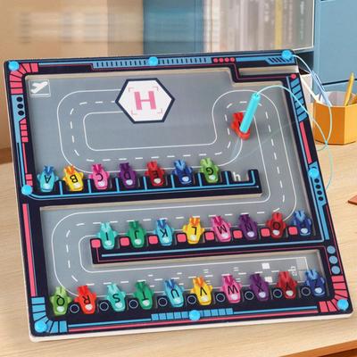 Magnetisches Alphabet-Labyrinth, Buchstaben-Puzzle, Montessori, für Mädchen und Jungen, Geburtstagsgeschenk, Flugzeug