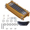 Universal Engine Oil Cooler Kit Gold Radiator with Mounting Accessories for 125cc‑250cc Motorcycle Dirt Pit Bike ATV