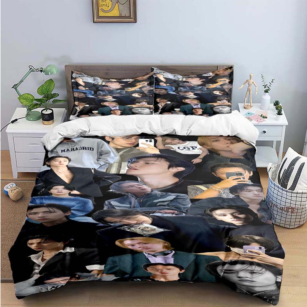 Comforter Fashion K-Pop Singer M-Monstas X Bedding Sets Exquisite Bed Supplies Set Bed Comforter Set Bedding Set Kids Gift