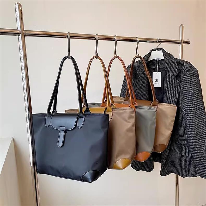 Large Capacity Nylon Tote Bag – Casual Oxford Cloth Shoulder Bag for Women, Ideal for Office and Class Use