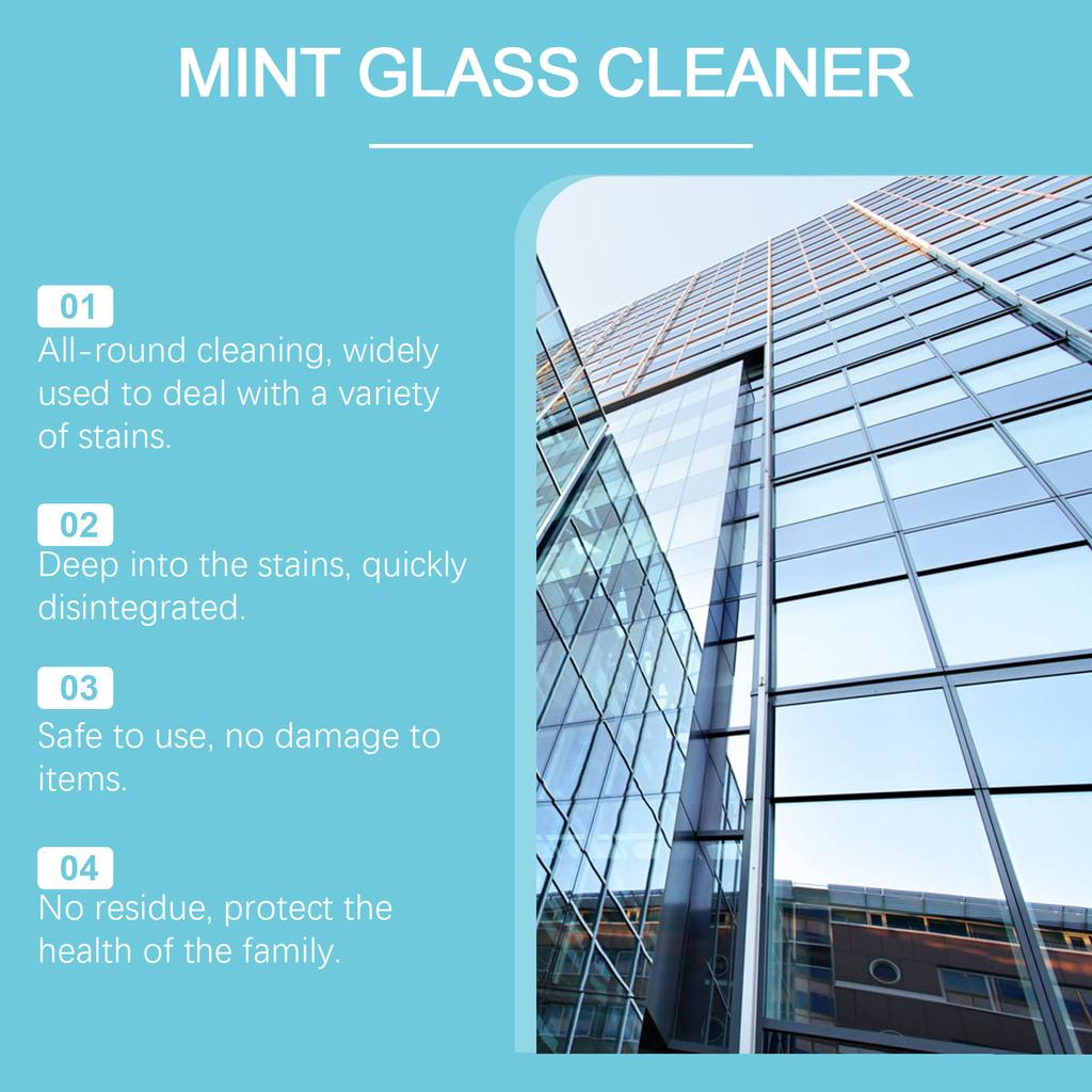 Minzduftender Glasreiniger, Fett,, Und Flecken, Hinterlässt Glas strahlend sauber Und .200ml