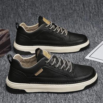 High Quality Casual Leather Shoes for Men Flats Black Shoes Brand White Male Office Work Shoes for Men Casua Sneakers  New