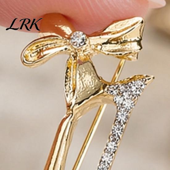 Statement Pin Brooch Pin, High Heels Bow Shape Lapel with Women Sparkling Rhinestones, Badge for Suits Coats Bags Accessories
