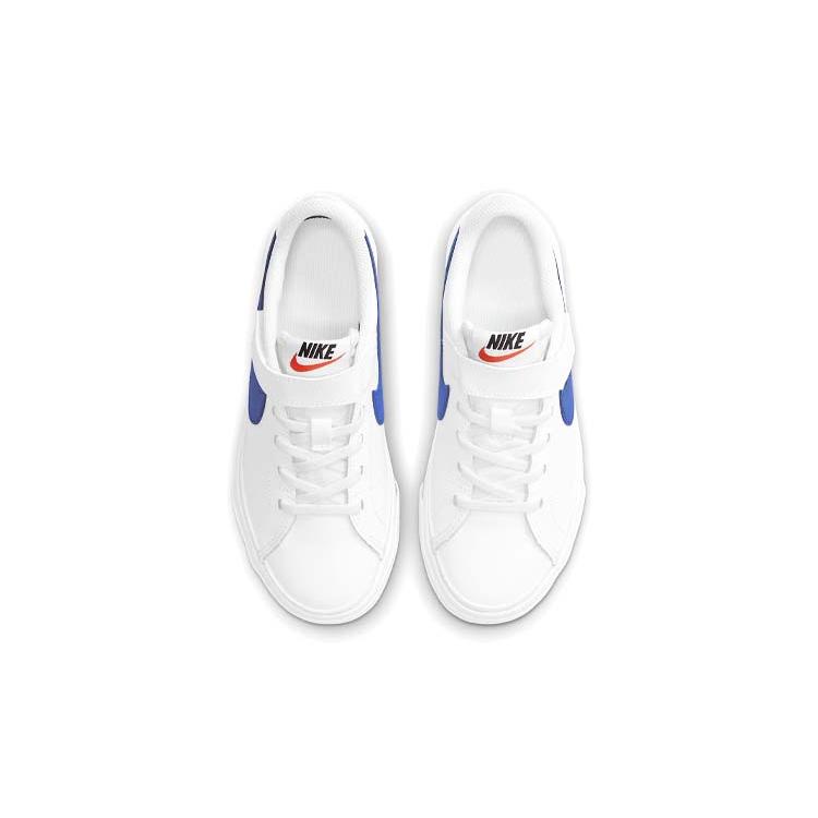 Nike Court Legacy Slitesterke Lave Barneskateboardsko Hvit Blå Barn 3-7 År DA5381-101