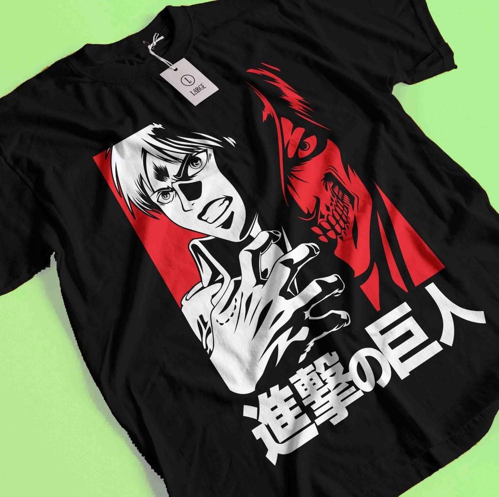 Attack On Titan Shirt Eren Mikasa Tshirt Levi T-Shirt AOT Erwin Hange Armin Tee