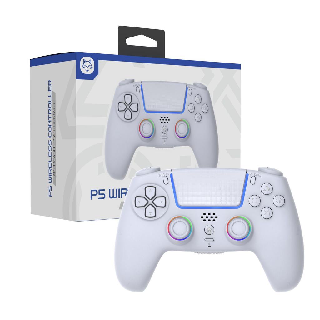 Gatillo de Efecto Hall Mando PS5 Bluetooth Inalámbrico Compatible con PS5 Slim/Pro PC Steam Doble Vibración 6 Ejes