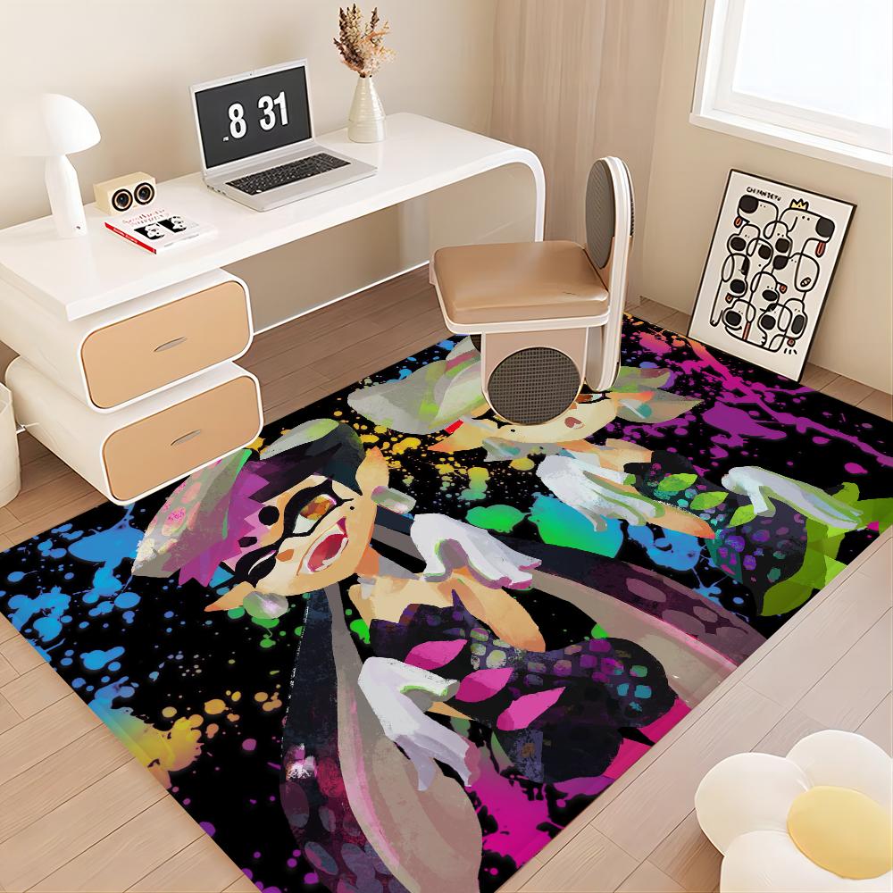 Game Splatoon Floor Mat Floor Mat INS Style Soft Bedroom Floor House Laundry Room Mat Anti-skid Household Carpets