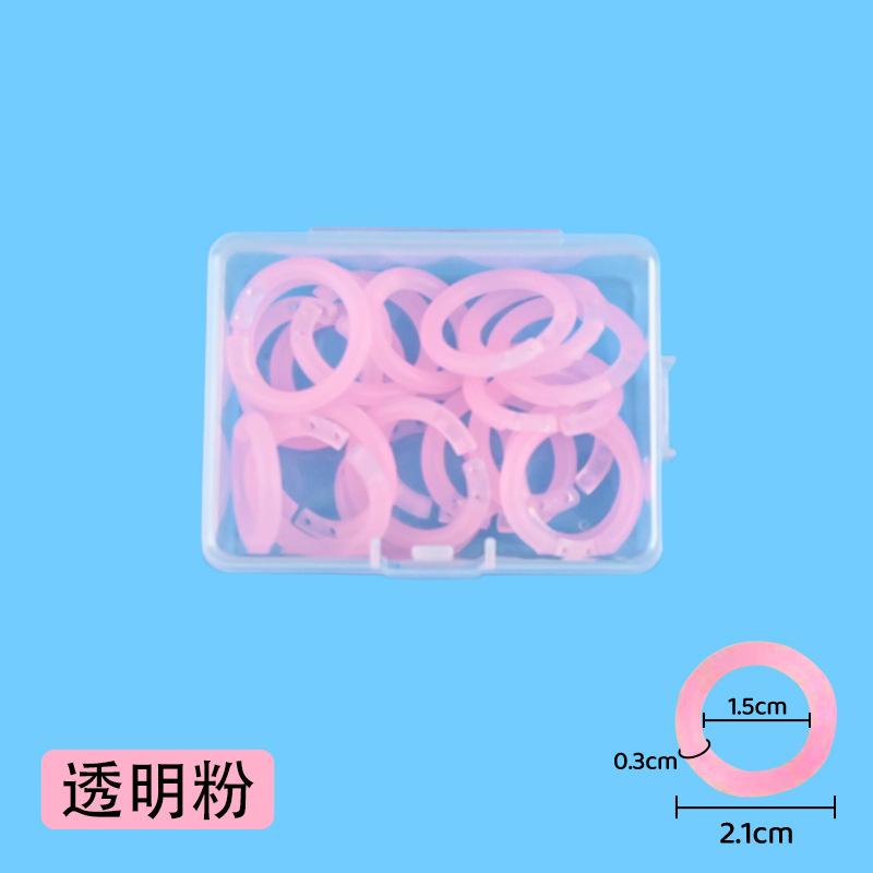 20pcs/box Colorful Loose Leaf Binder Rings Plastic Detachable Binding Buckles DIY Notebook Office File Organizer Accessories