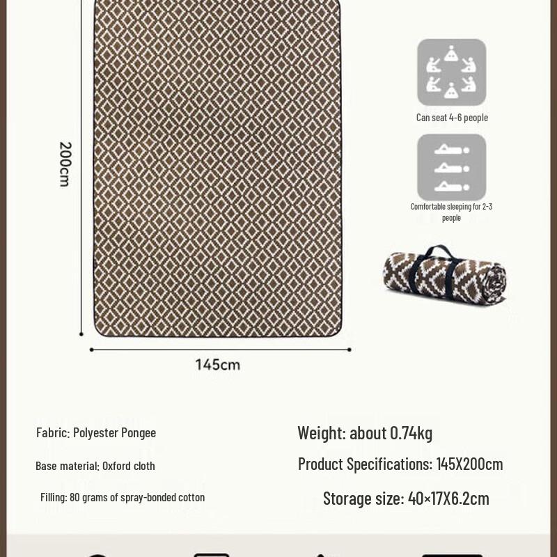 BXI Outdoor Thickened Waterproof Picnic Blanket