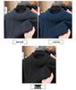Men's Thick Warm Knitted Sweater, Half-High Collar, Winter Casual Mid-Age Dad Base Layer