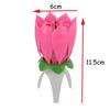 2pcs Musical Flower Music Candles Lotus Flower Candle Birthday Candles Romantic Gift