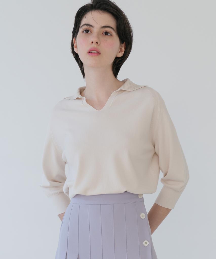 Baseukala V Collar Neck Raglan Capri Knitwear (3Colors)