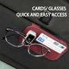 Multifunctional Car Sun Visor Organizer Card Glasses Holder For Citroen C4 C3 C5 C1 C2 C6 VTS C4L DS3 DS4 DS5 Grand Berlingo