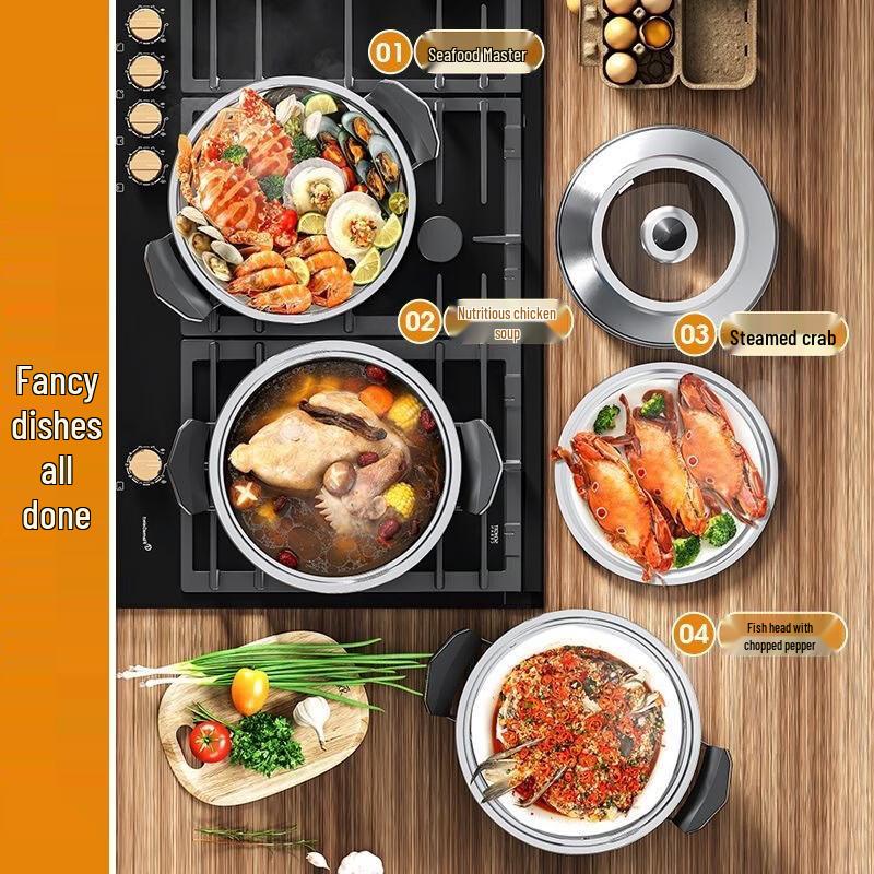 32cm 3-Layer Stainless Steel Steamer Pot